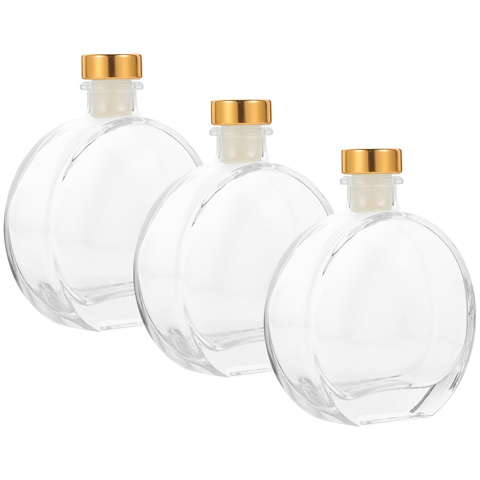 Home Fragrance And Diffuser - 3Pcs Glass Aromatherapy Diffuser Bottles Large