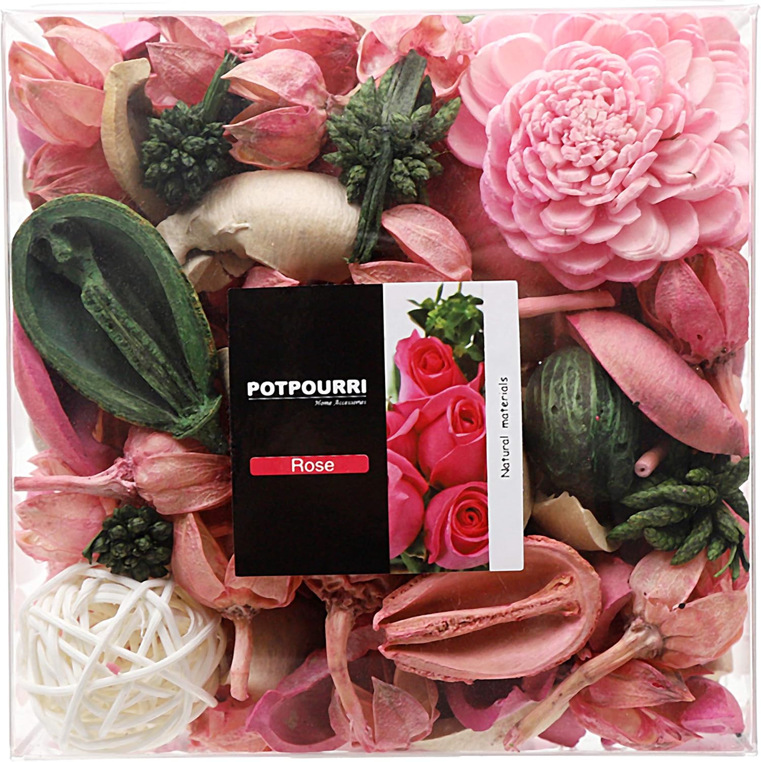 Home Fragrance Flowers - Rose Scented Potpourri Bowl Filler Dried