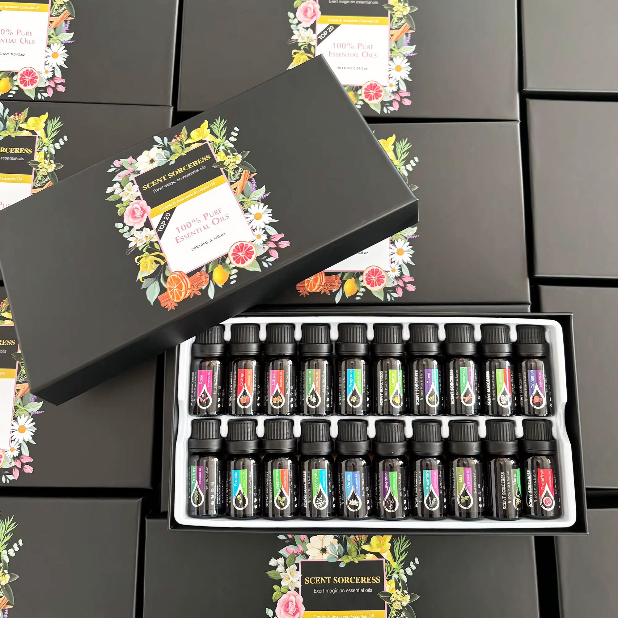 Fragrance Oil Set - 20pcs/set Essential Oil Set Lavender Eucalyptus