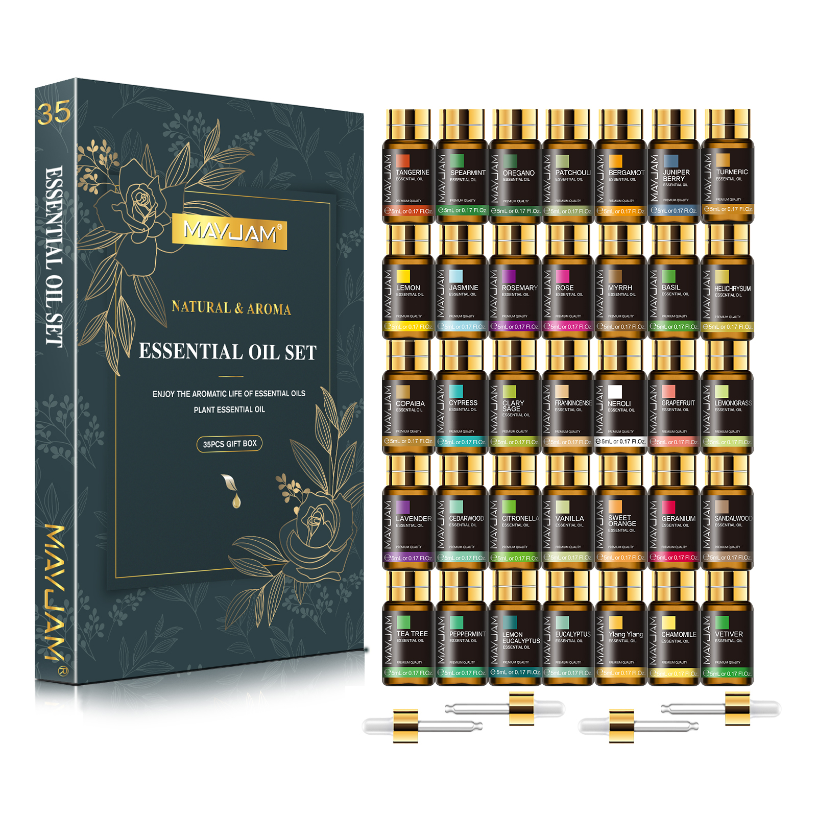 Fragrance Oil Set - MAYJAM 35 Bottles Aromatherapy Essential Oil