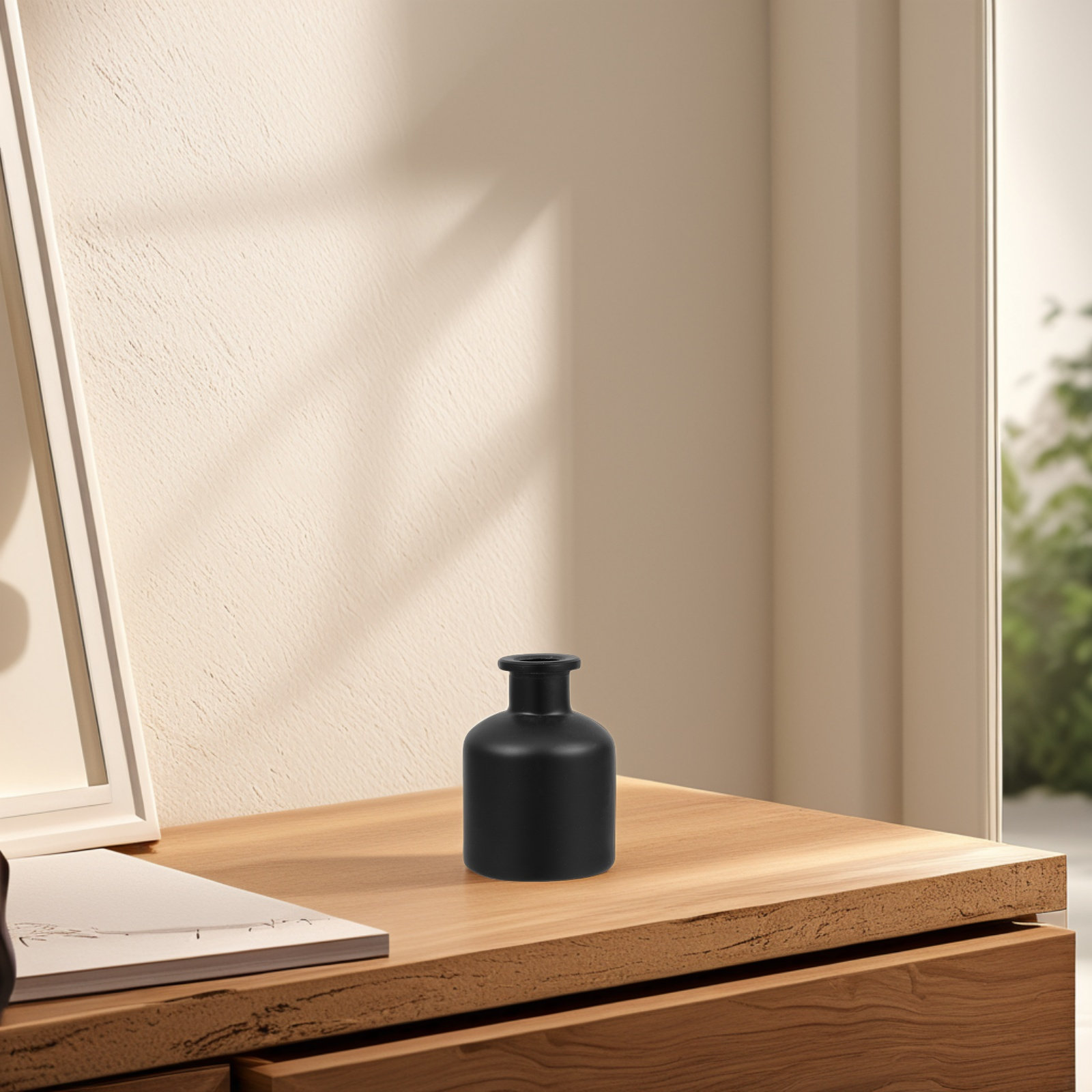 Home Fragrance And Diffuser - 2Pcs Cylindrical Glass Diffuser Bottles Refillable