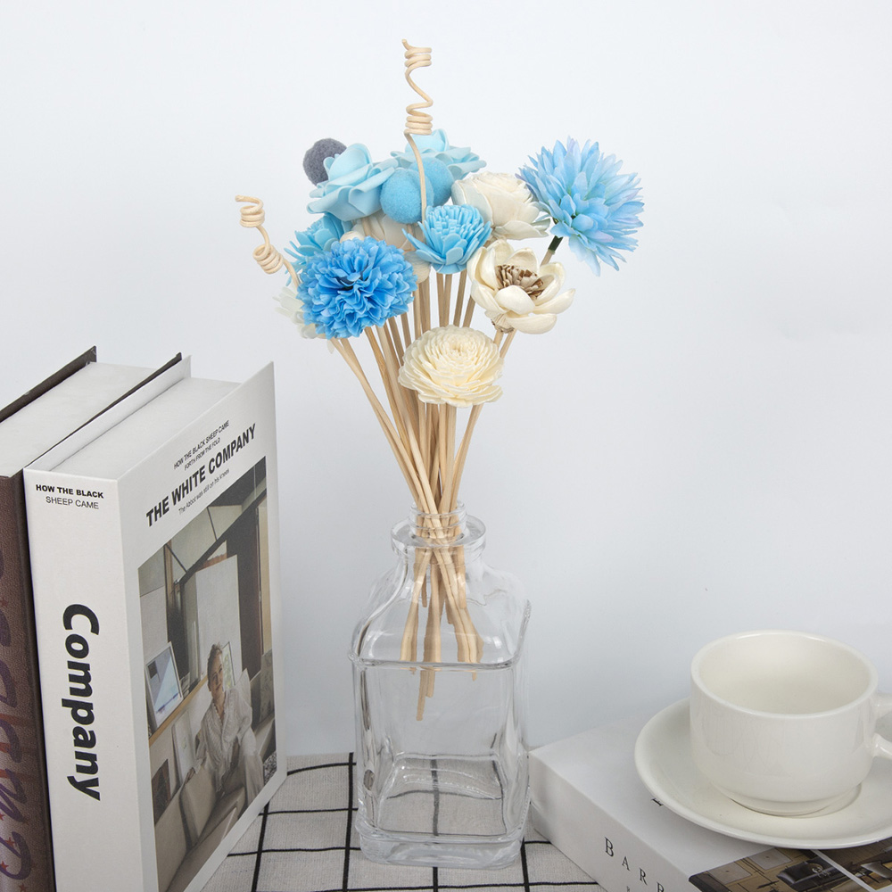 19pcs Bule Artificial Flower R - مراجعة Home Fragrance Diffuser Sticks وسعره