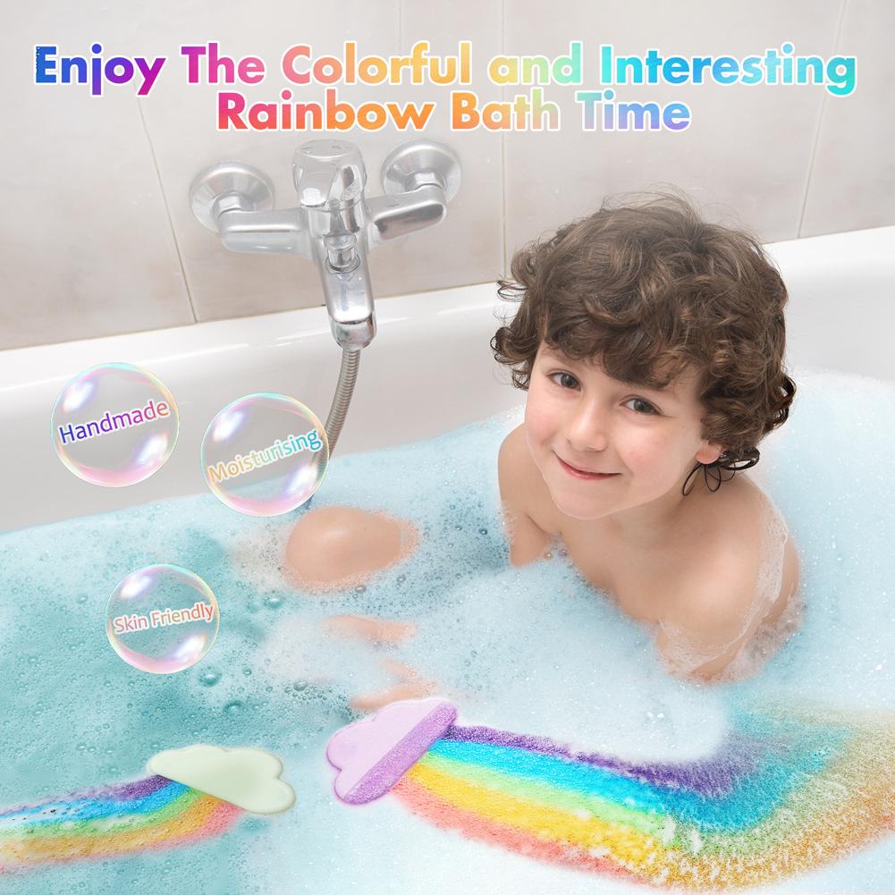 Rainbow Cloud Bath Ball for Ki - مراجعة Fragrance Oil Set وسعره