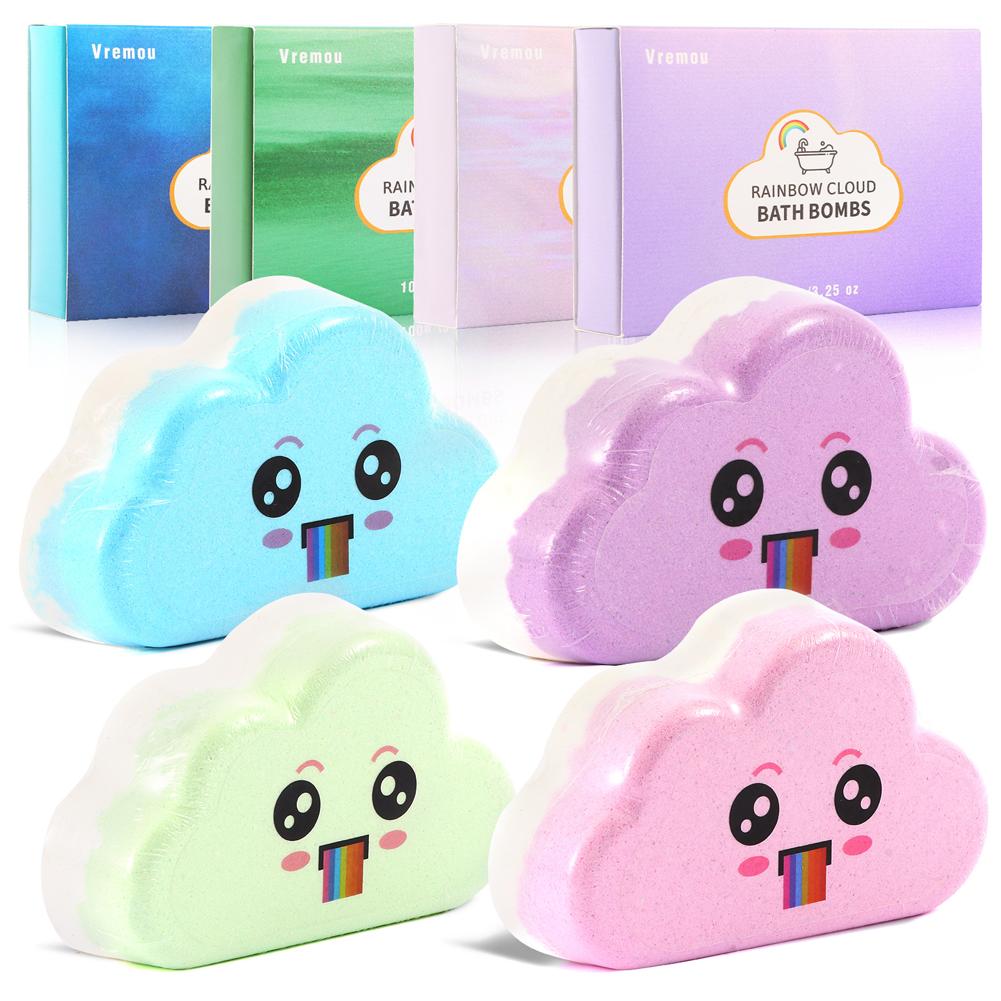 Rainbow Cloud Bath Ball for Ki - مراجعة Fragrance Oil Set وسعره