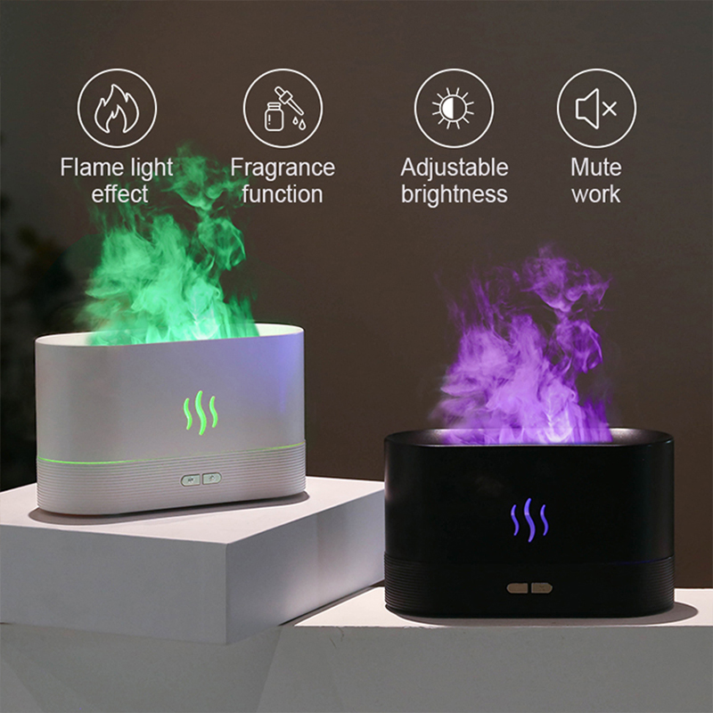 USB Desktop Flame Aroma Diffus - مراجعة Fragrance Oil Set وسعره