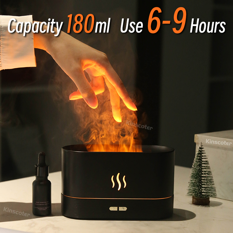 USB Desktop Flame Aroma Diffus - مراجعة Fragrance Oil Set وسعره